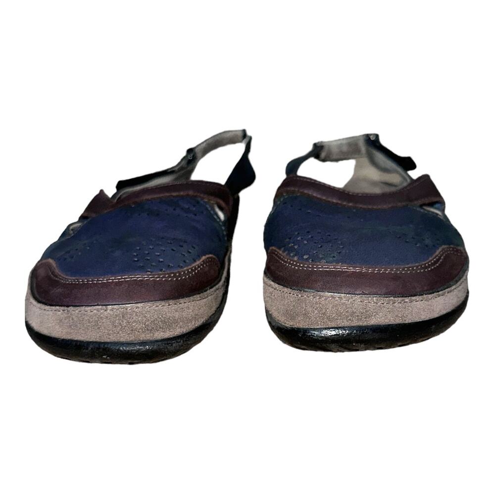 NAOT Rongo mary jane slingback sandals blue brown closed toe comfort shoe SZ 40 - Picture 2 of 9